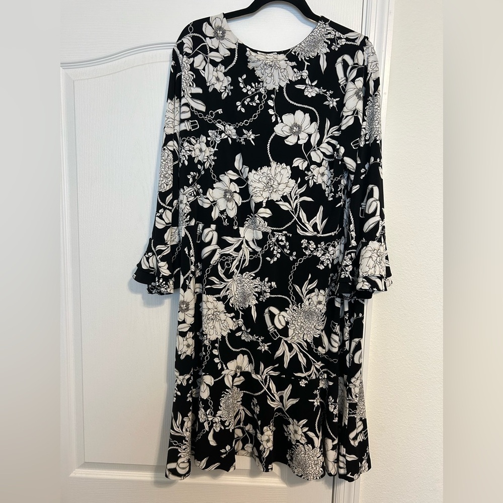 Charter Club Flounced Hem Ruffle Sleeve Stretchy Dress Size 2X - Picture 3 of 6